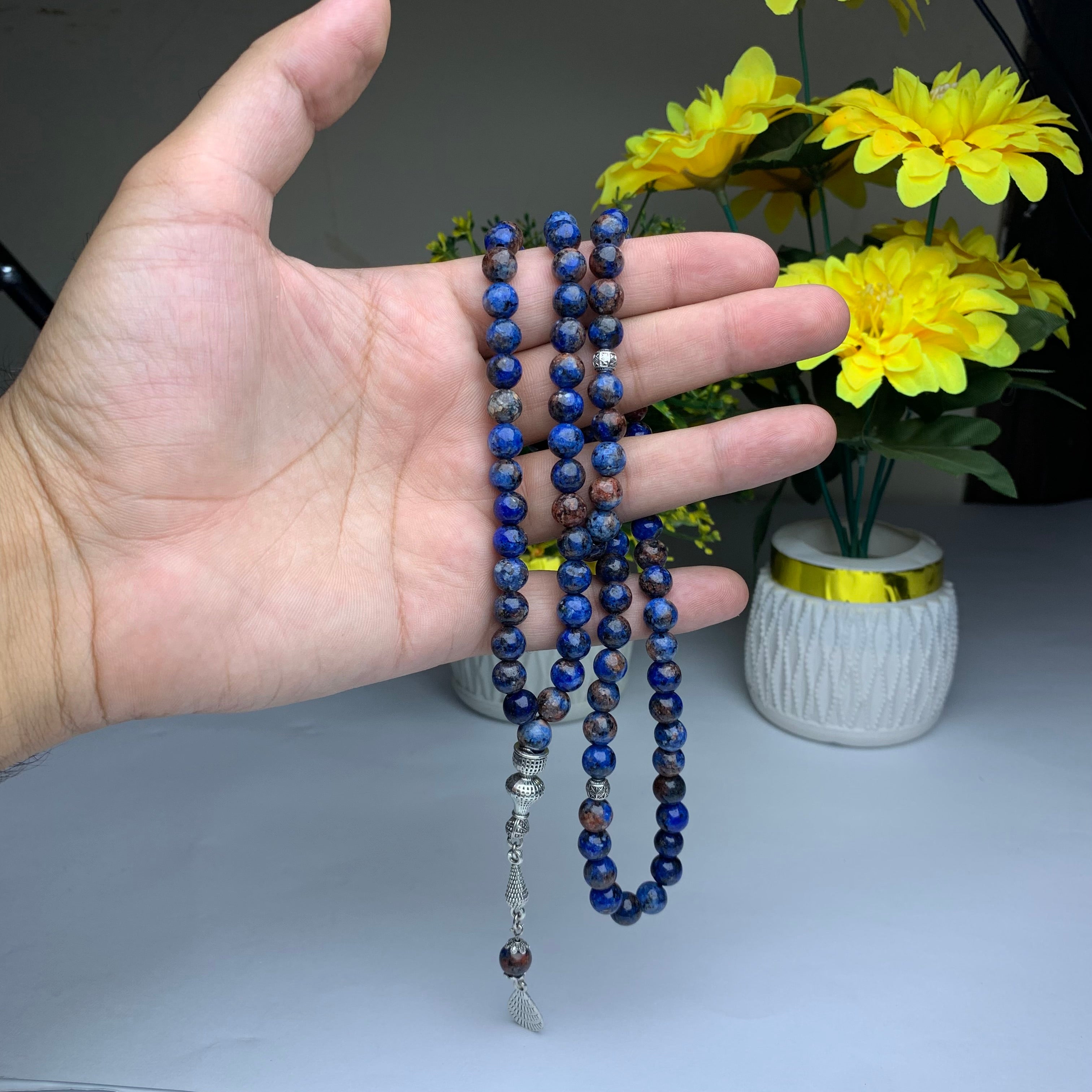 💙 Lapis Lazuli (Lajward) Tasbih – 100Prayer Beads | 8mm Beads | Free Delivery 🚚 | ادائیگی سے پہلے پارسل کھول کر چیک کریں 📦