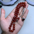Buy 1 Get 1 FREE – Natural Aqeeq Tasbih with Gemstone Ring | Limited Time Offer