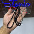 Natural Black Aqeeq Tasbih – 100 Prayer Beads | Genuine Black Agate Misbaha | Handmade Islamic Prayer Beads