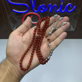Natural Yemeni Aqeeq Tasbih – 100 Prayer Beads | 6mm Genuine Agate Misbaha | Handmade Islamic Prayer Beads