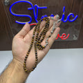 Natural Tiger Aqeeq Tasbih – 100 Prayer Beads | 6mm Genuine Agate Misbaha | Handmade Islamic Prayer Beads