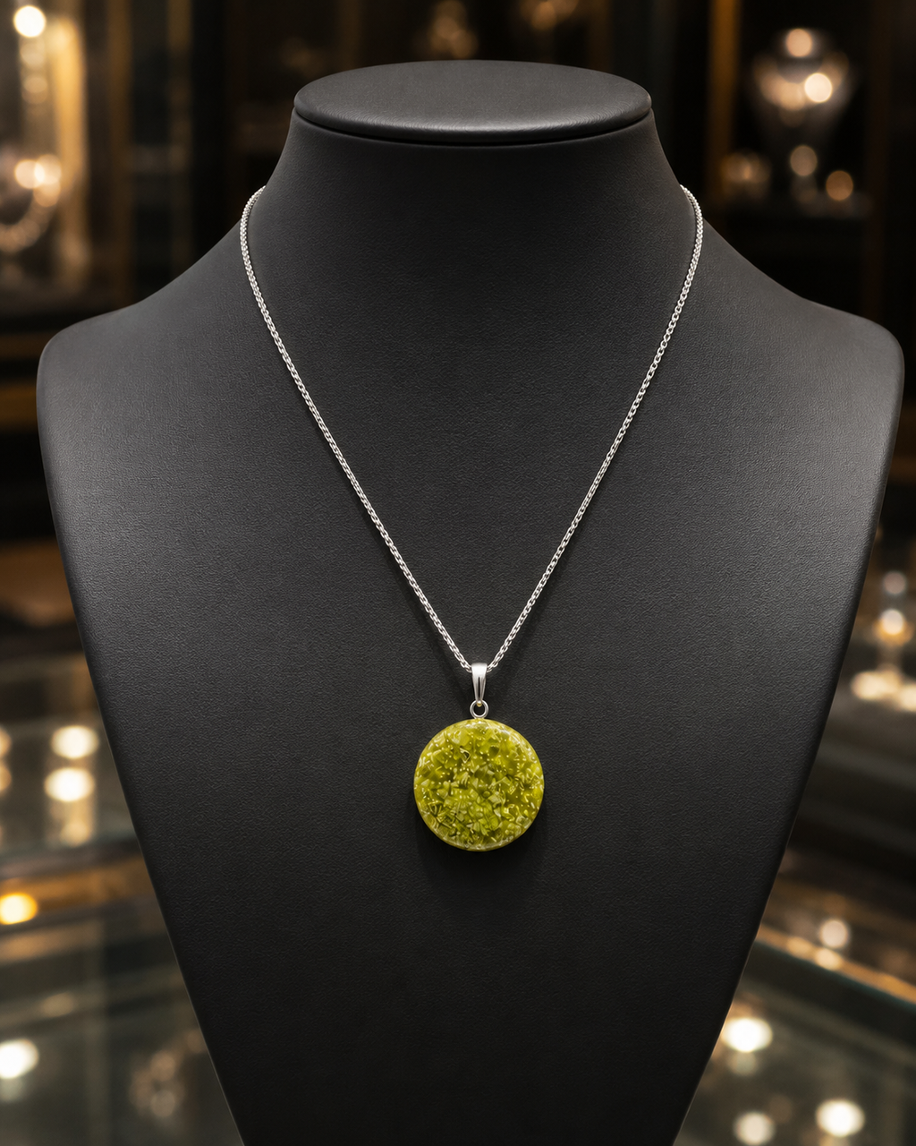 Natural Serpentine Heart Pendant – Handcrafted Gemstone Necklace Charm – Green Stone Jewelry – Unique Gift for Men & Women