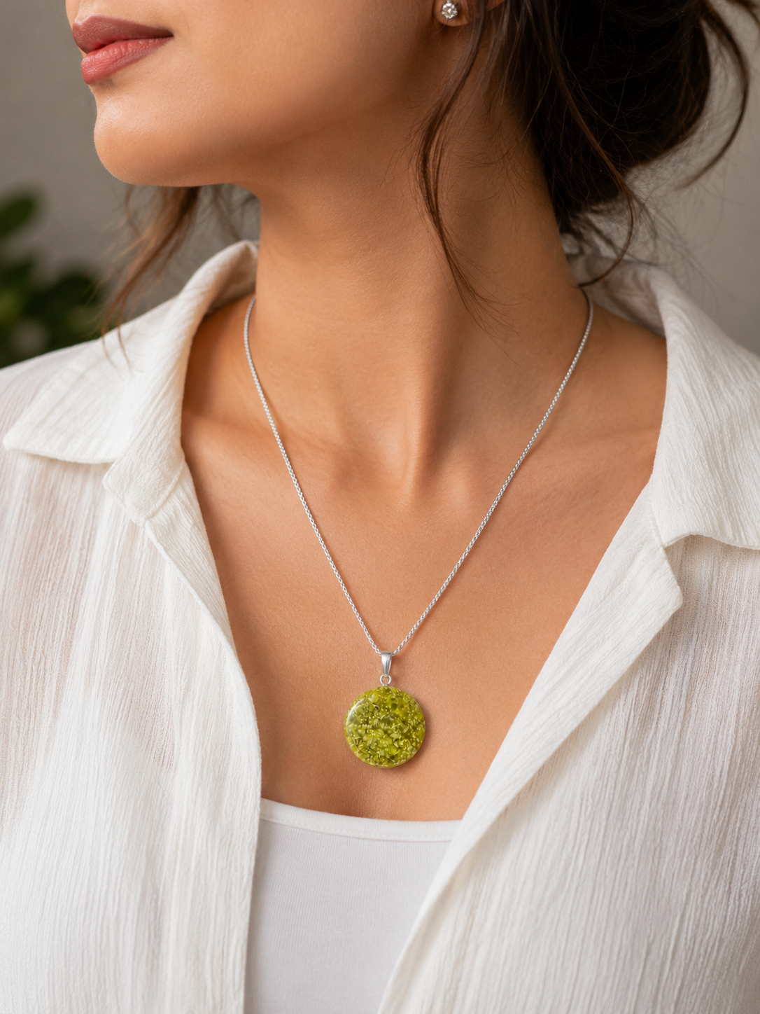 Natural Serpentine Heart Pendant – Handcrafted Gemstone Necklace Charm – Green Stone Jewelry – Unique Gift for Men & Women