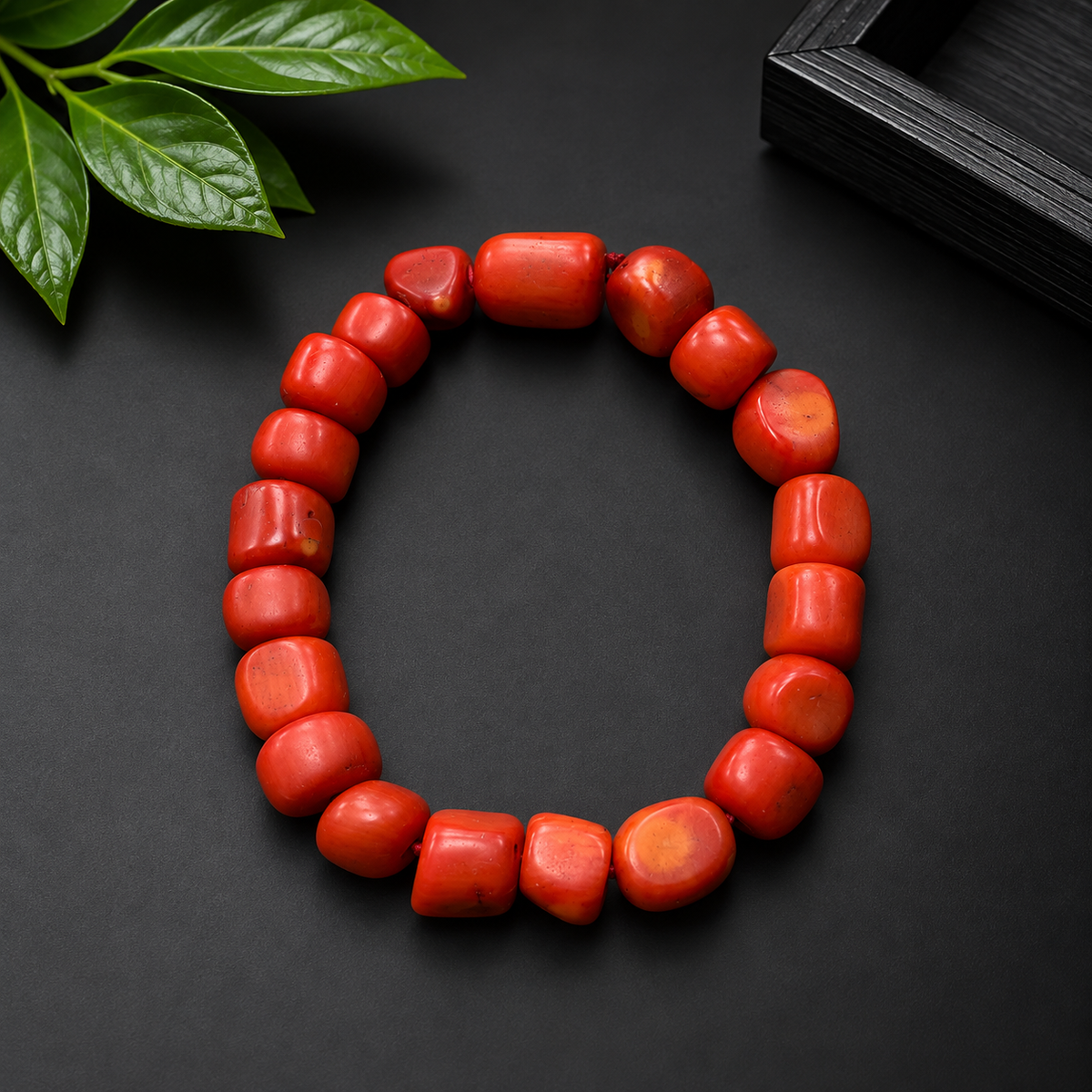Natural Marjan Stone Bracelet – Coral Gemstone Beads | Unisex Bracelet