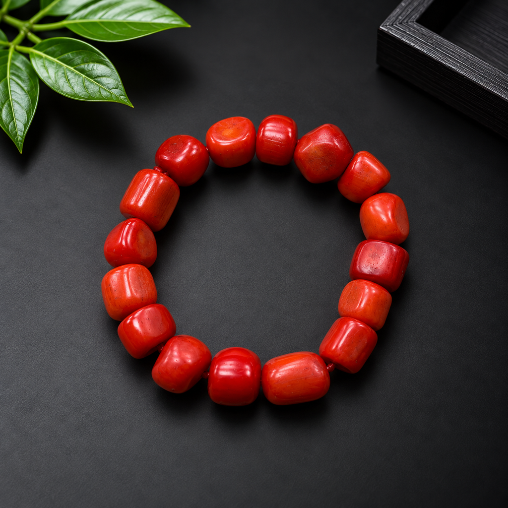 Baby Marjan Stone Bracelet – Natural Coral Gemstone Beads | Kids Bracelet