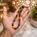 Mix Colour Aqeeq Tasbih – 33 Prayer Beads | 8mm Beads | Free Delivery 🚚 | ادائیگی سے پہلے پارسل کھول کر چیک کریں 📦