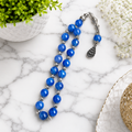 Blue Agate Tasbih – Premium Handmade Natural Gemstone Prayer Beads