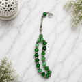 Pure Emerald Color Stone Tasbih – Premium Handmade Gemstone Prayer Beads