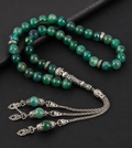Premium Green Aqeeq Stone Tasbih – Handmade Islamic Prayer Beads