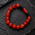 Premium Yemeni Aqeeq Gemstone Bracelet – Multicolour