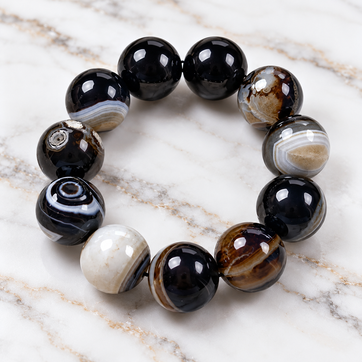 Premium Sulemani Aqeeq Gemstone Bracelet