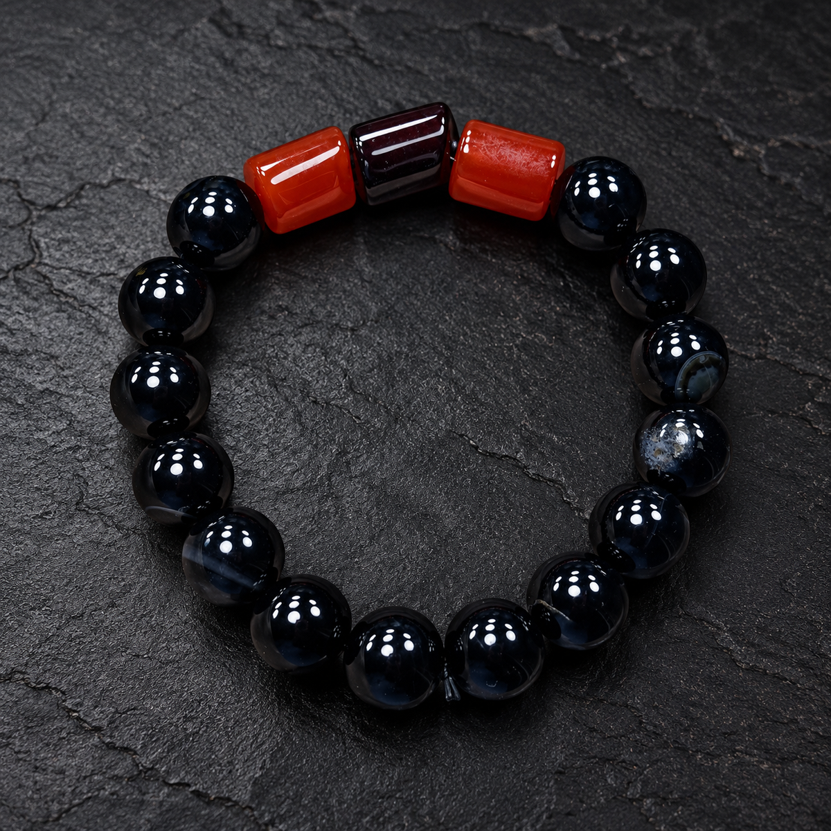 Yammni and Black Aqeeq Bracelet