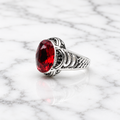 Premium Red Ruby Colour Zircon Ring | Cash on Delivery & Free Shipping