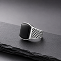Premium Black Aqeeq Ring | Cash on Delivery & Free Shipping
