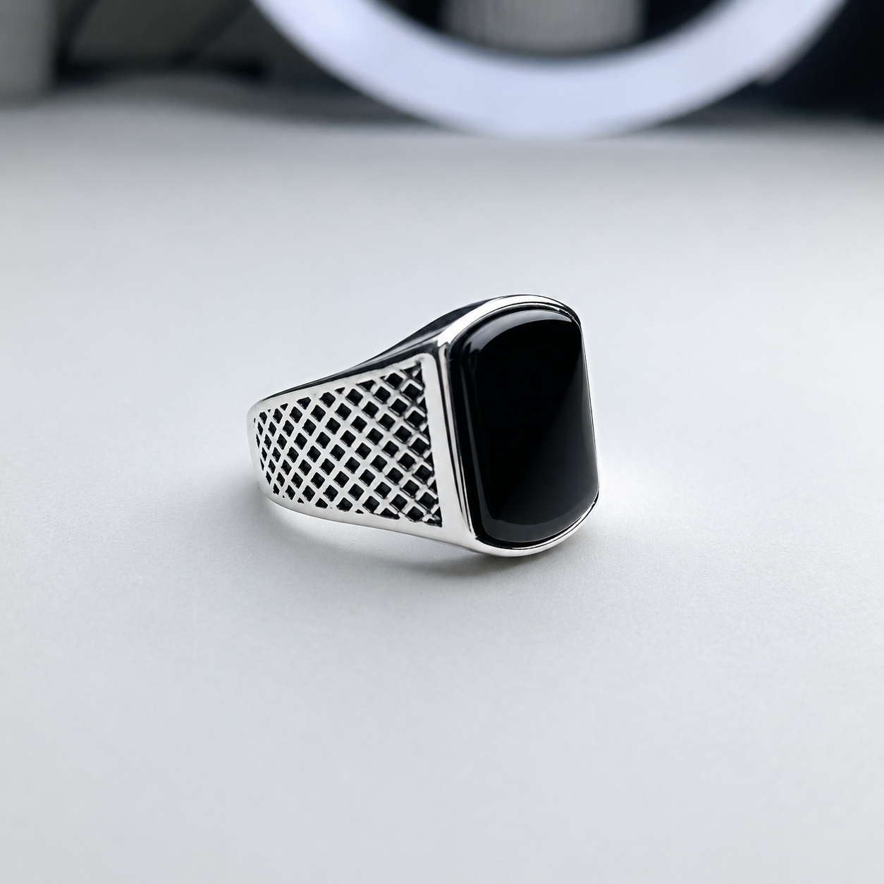 Premium Black Aqeeq Ring | Cash on Delivery & Free Shipping