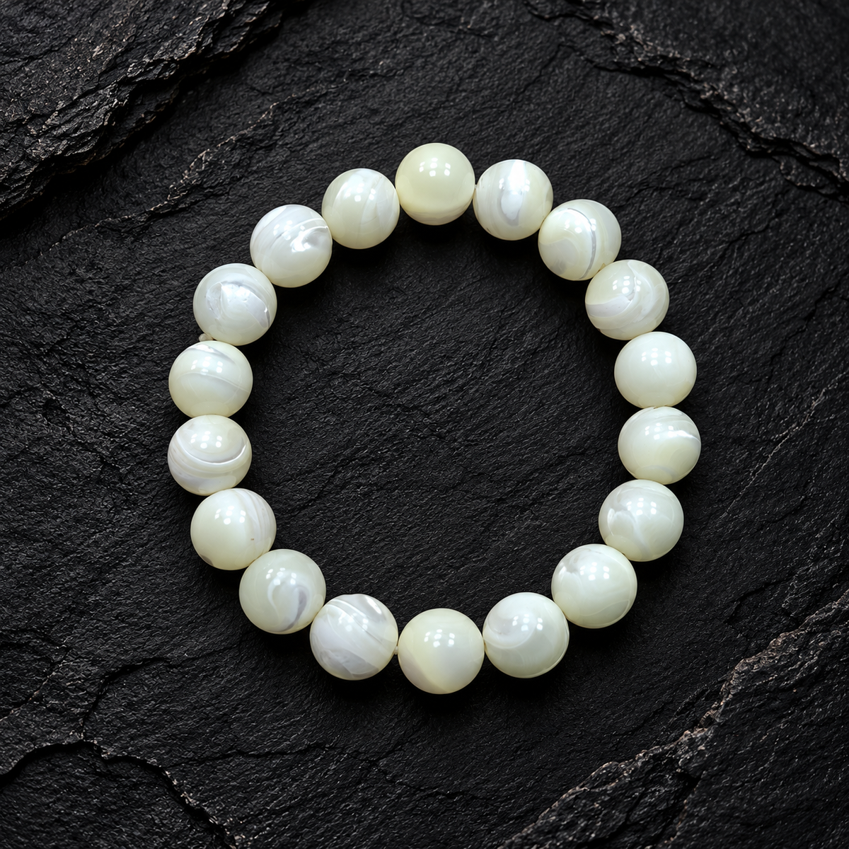 Premium White Pearl Beaded Bracelet
