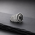 Premium Black Zircon Ring | Cash on Delivery & Free Shipping