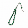Premium Green Aqeeq Tasbih – Handcrafted Natural Stone Prayer Beads