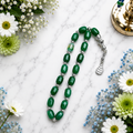 Green Aqeeq Tasbih – Premium Handmade Natural Green Agate Prayer Beads